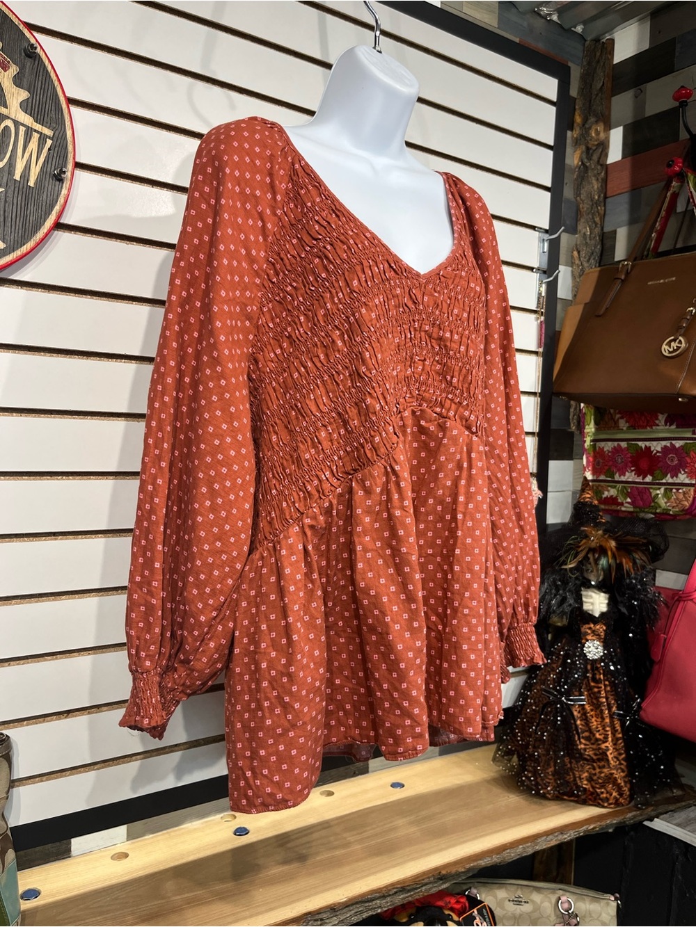 Ava & Viv smocked top size 3X - Picture 3 of 9